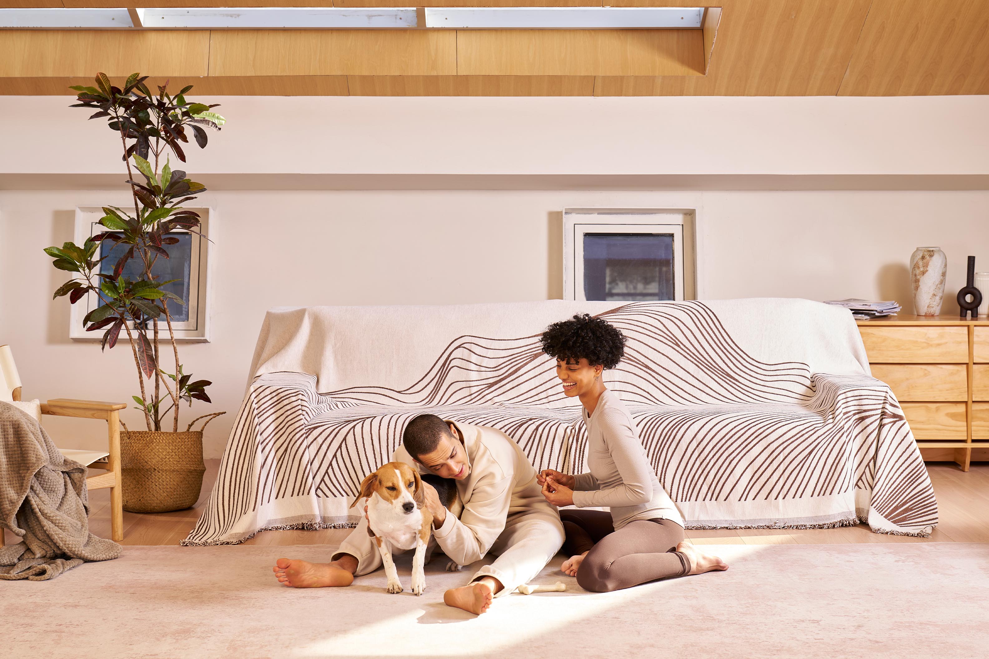 DualComfort™ Omkeerbare Jacquard Bankhoes – Duurzaam & Wasbaar