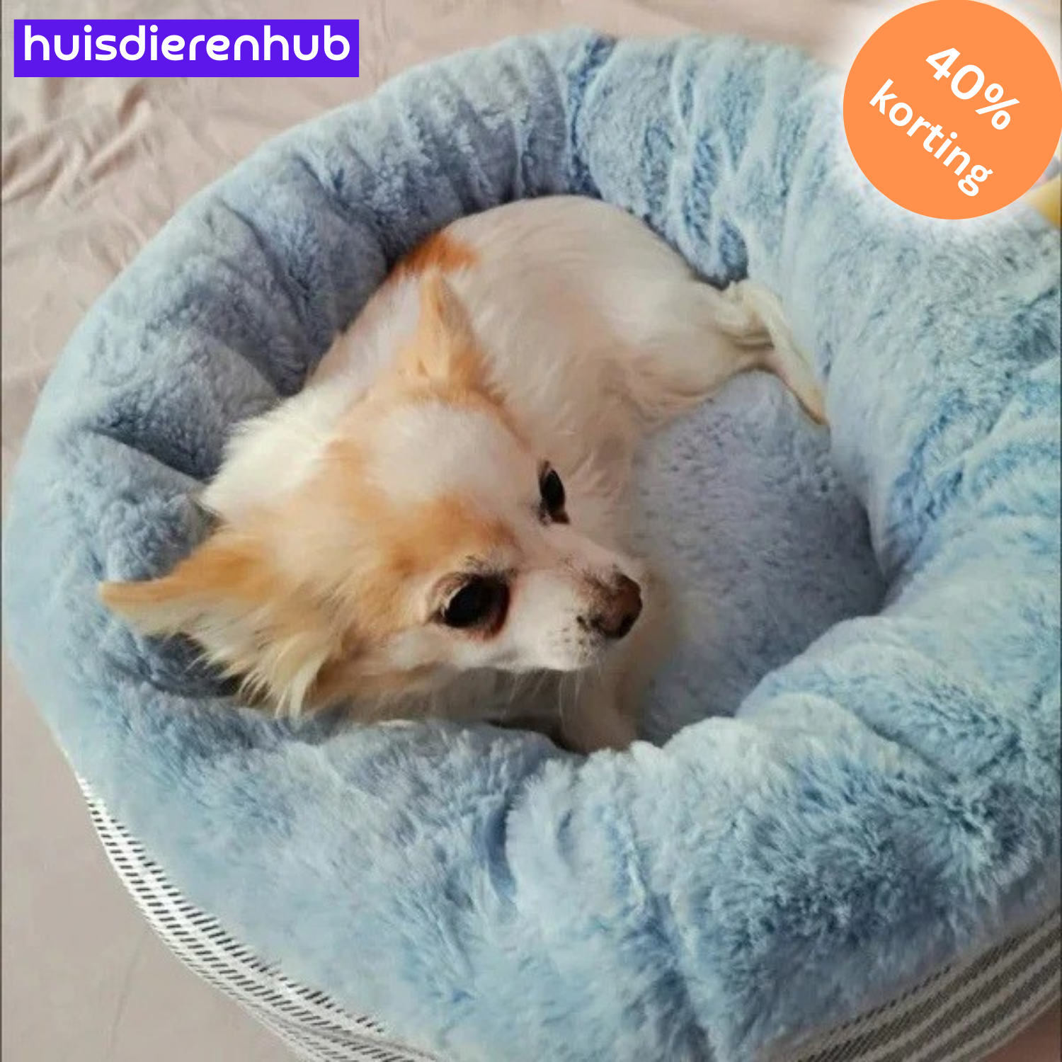 ComfyCat™ | Pluche Ronde Mand voor Katten en Kleine Honden – Stressvrije Ontspanning