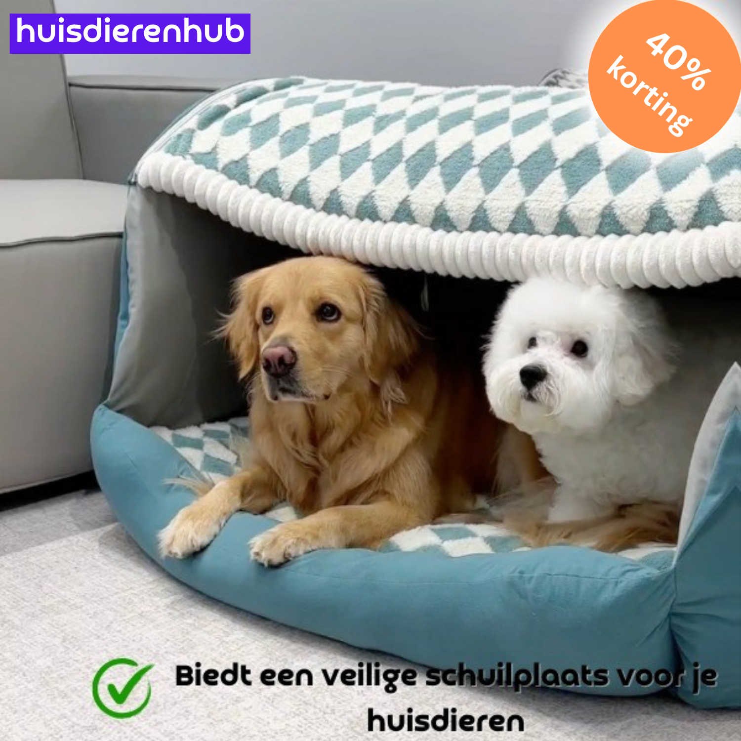 PawHaven™ | Ultiem Comfortbed voor Blije, Ontspannen Huisdieren