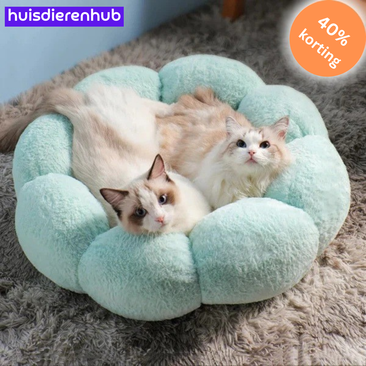 PawPetal™ | Stijlvol Bloemvormig Bed voor Ultiem Comfort
