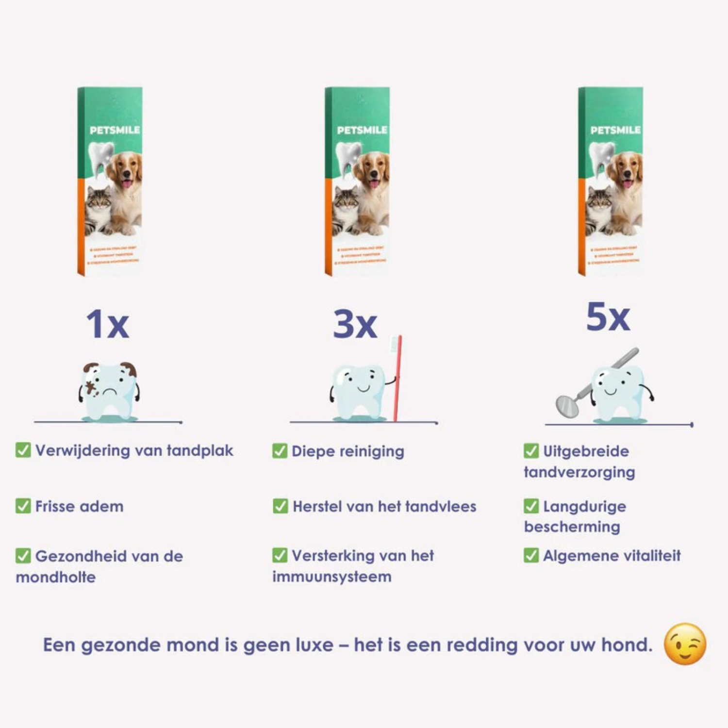 PetSmile™ | Zeg vaarwel tegen tandplak en een stinkende adem!