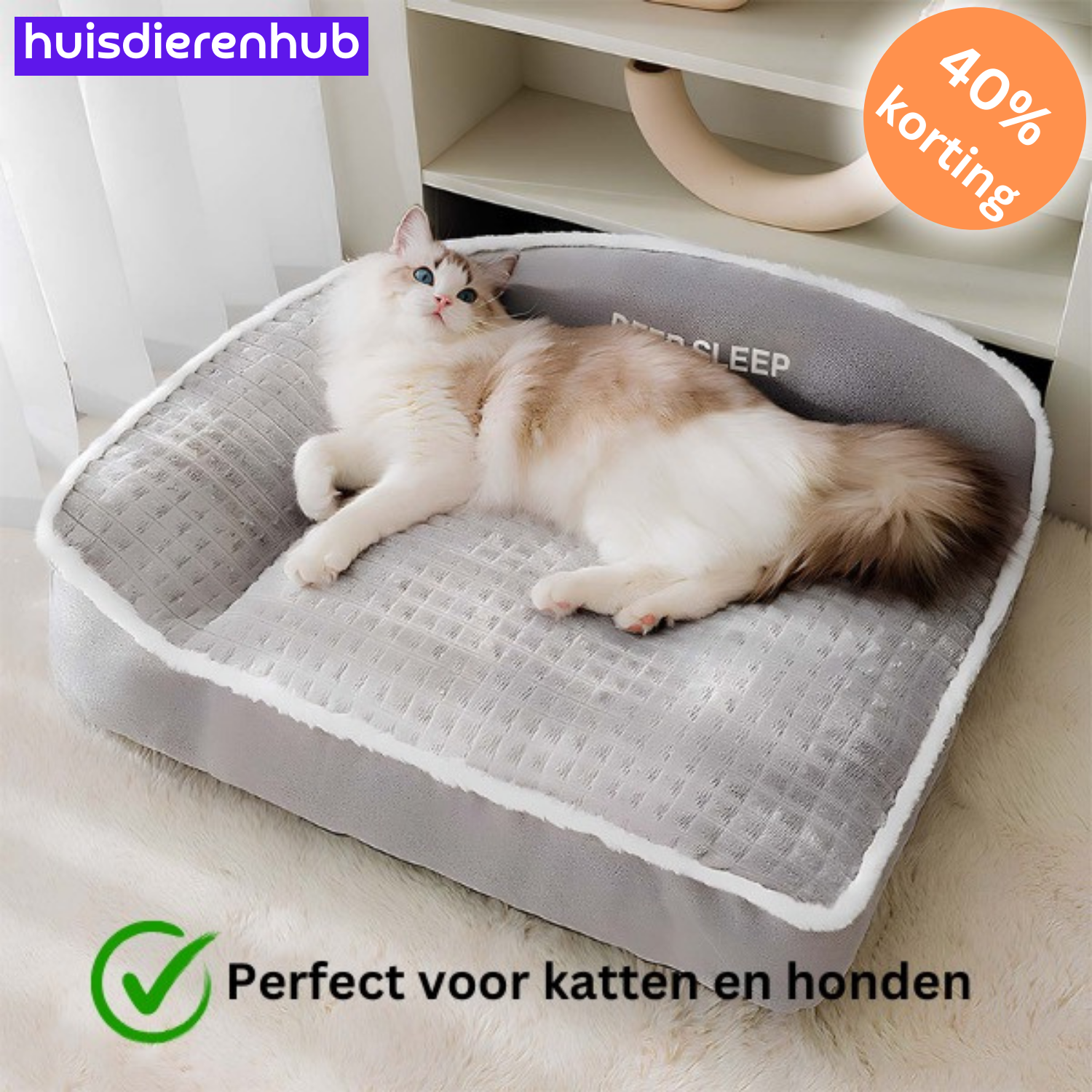 SleepyPaws™ | Premium Warm Kussenbed voor Grote Honden
