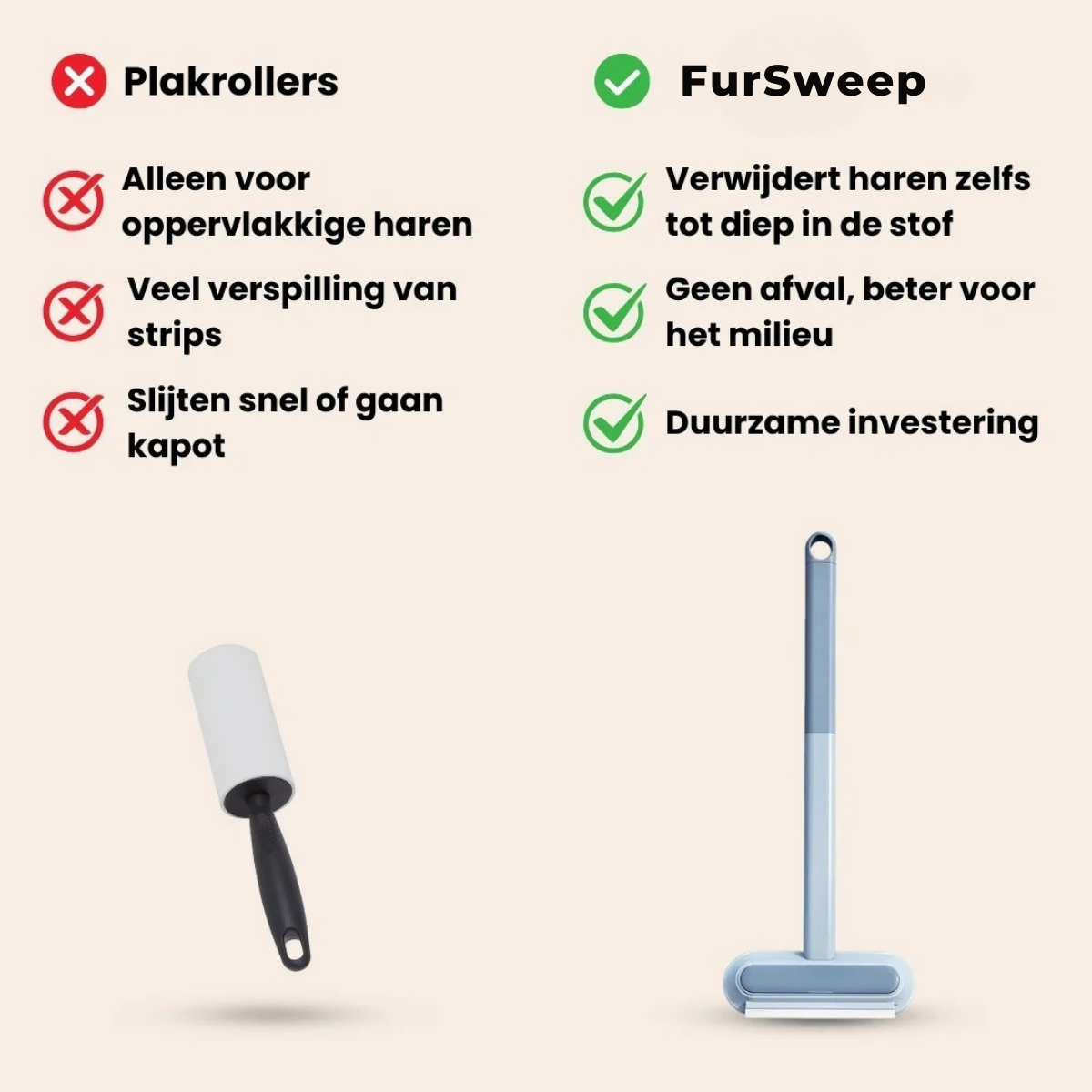 FurSweep | 3-in-1 Huisdierhaar Verwijderaar