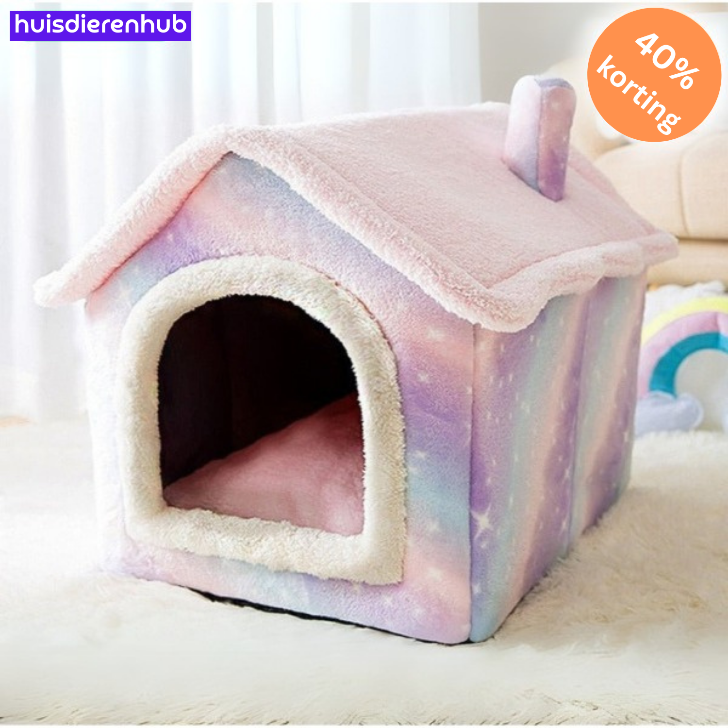 ComfyCave™ | Pluche & Gezellig Dierenhuis – De Beste Slaapplek voor je Huisdier