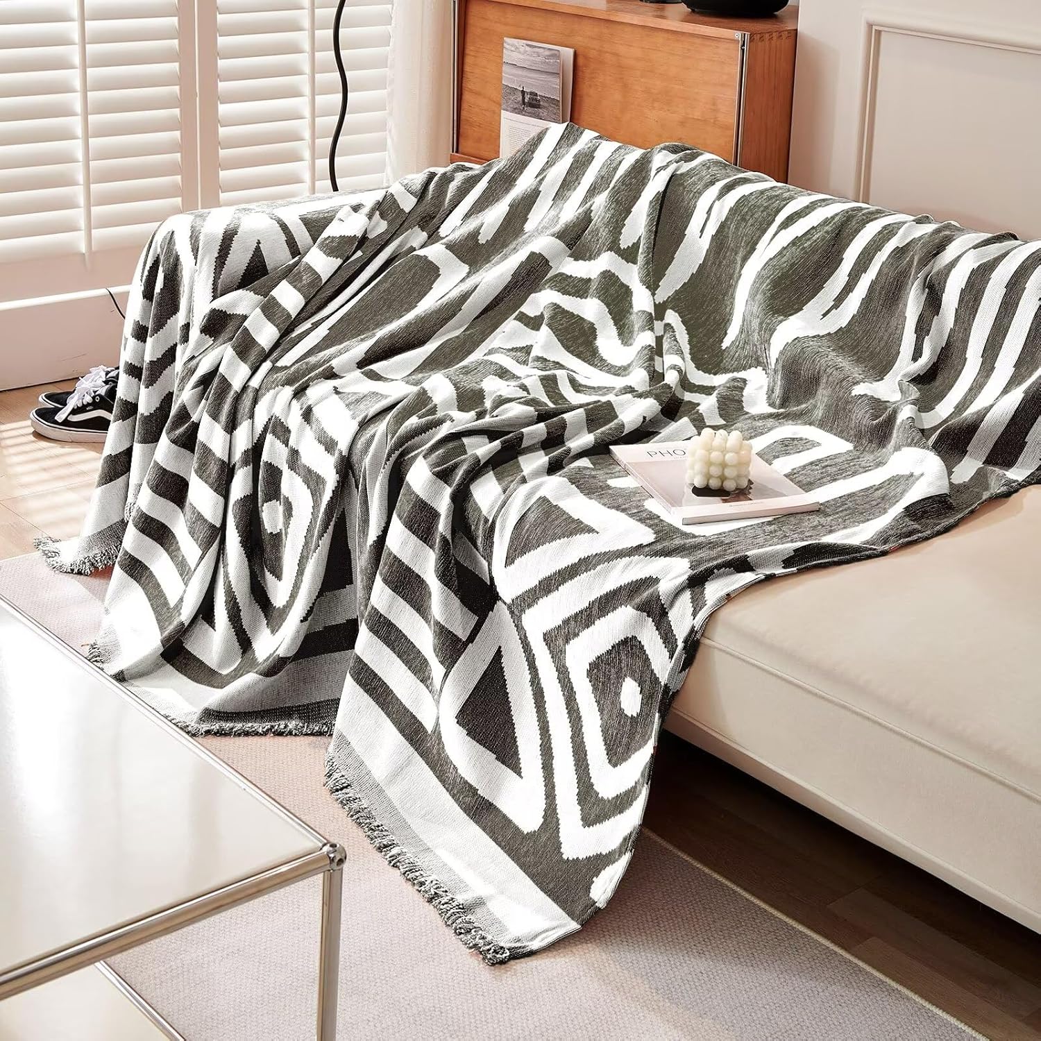 PawBoho™ | Stijlvolle Geometrische Patroon Bankhoes voor Huisdiereigenaren