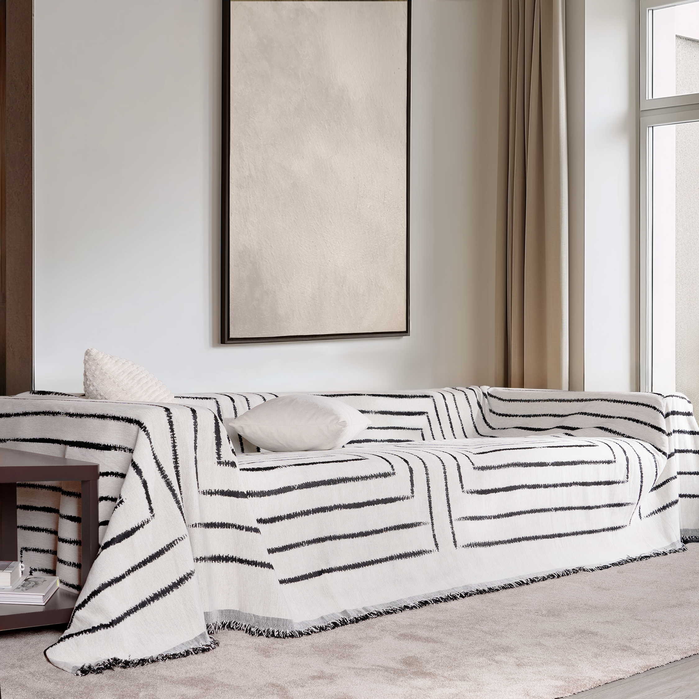 SquareGuard™ | Elegante Bankhoes met een Chic Geometrisch Ontwerp