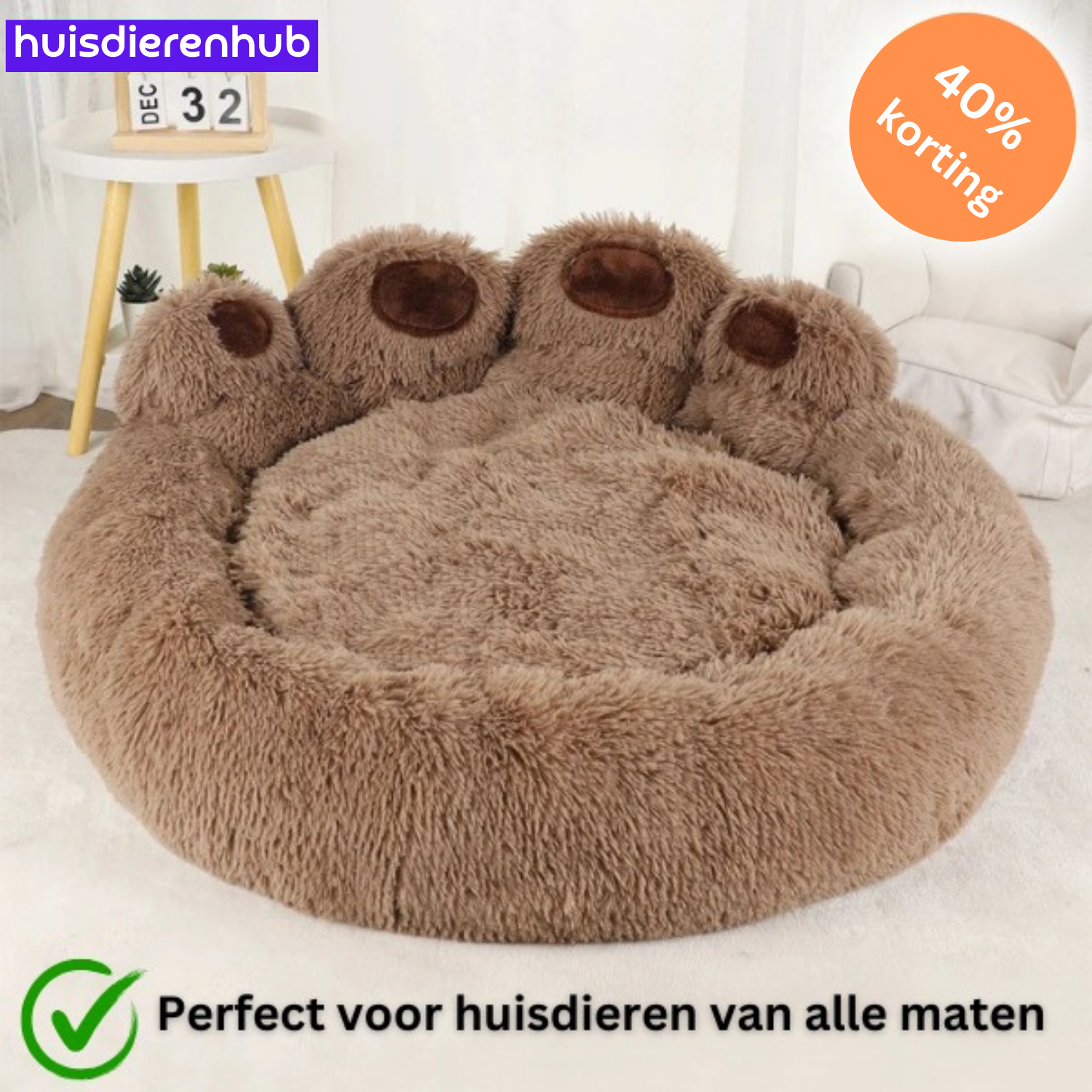 PawLuxe™ | Ultiem Pluche Sofa Bed voor Verwende Huisdieren