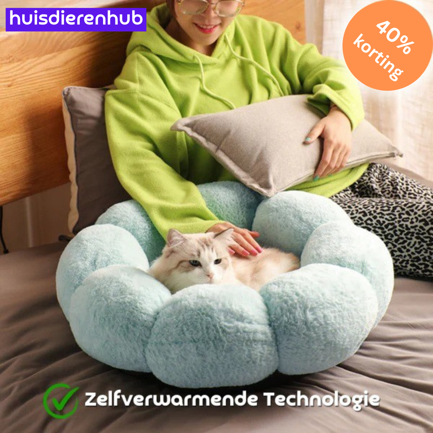 PawPetal™ | Stijlvol Bloemvormig Bed voor Ultiem Comfort