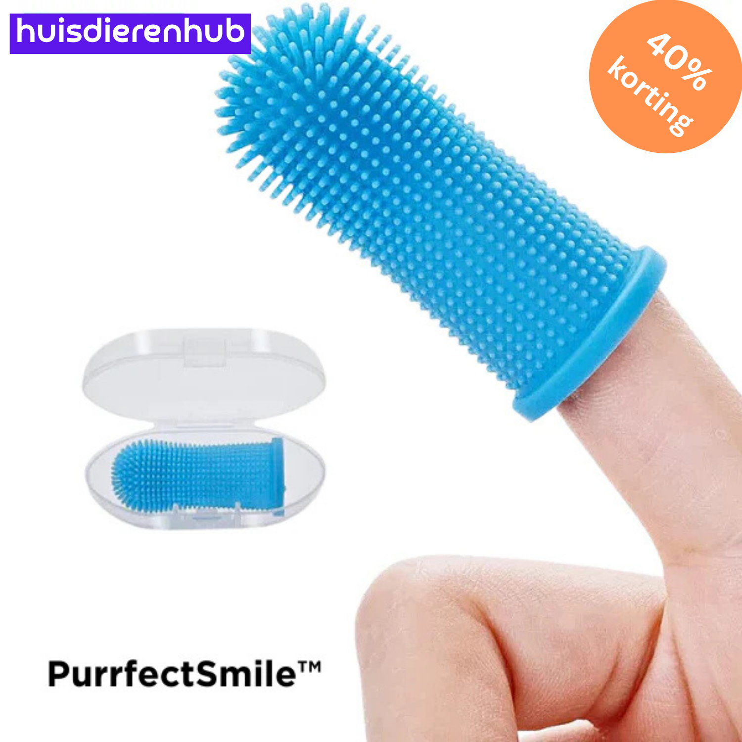 PurrfectSmile™ | Siliconen Vingertandenborstel voor Schonere Tanden en Frisse Adem