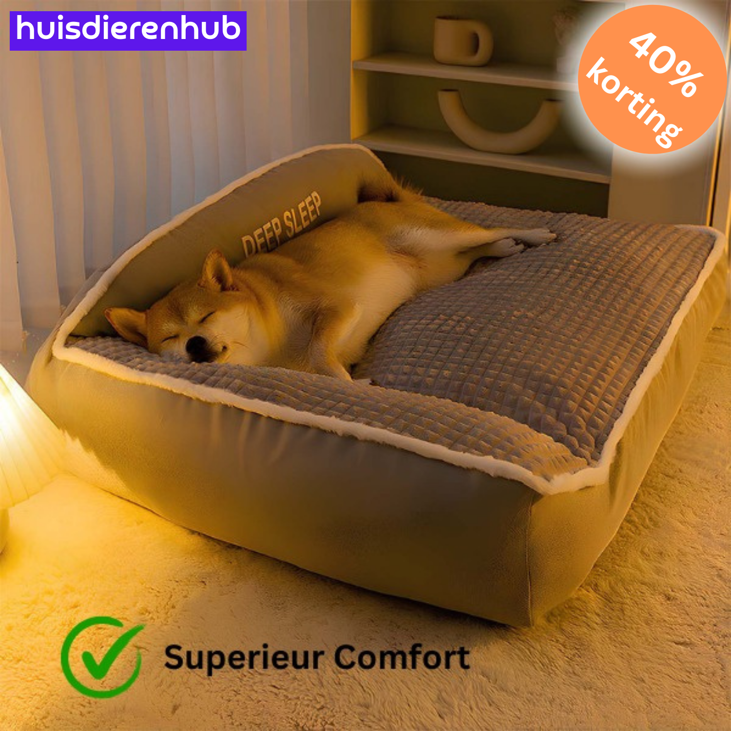 SleepyPaws™ | Premium Warm Kussenbed voor Grote Honden