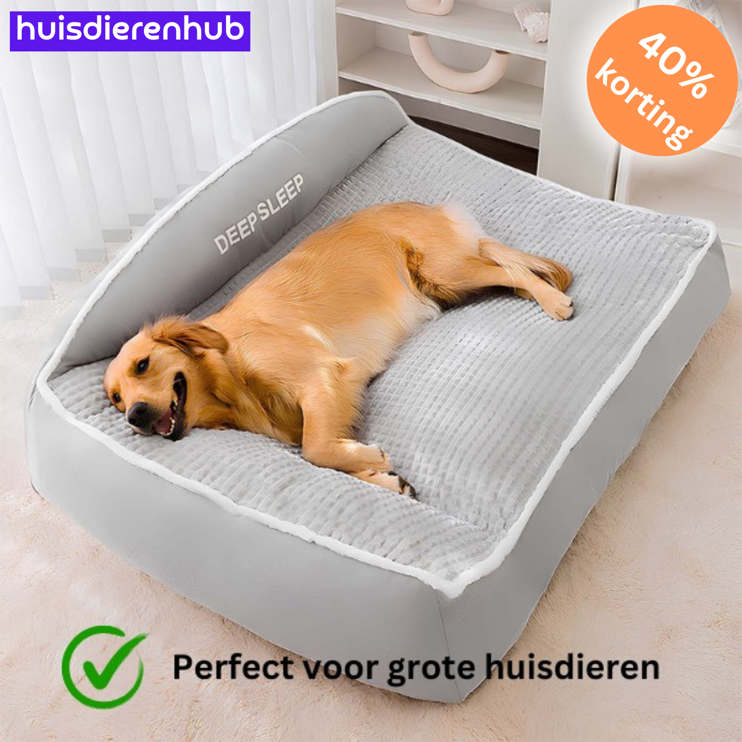 SleepyPaws™ | Premium Warm Kussenbed voor Grote Honden