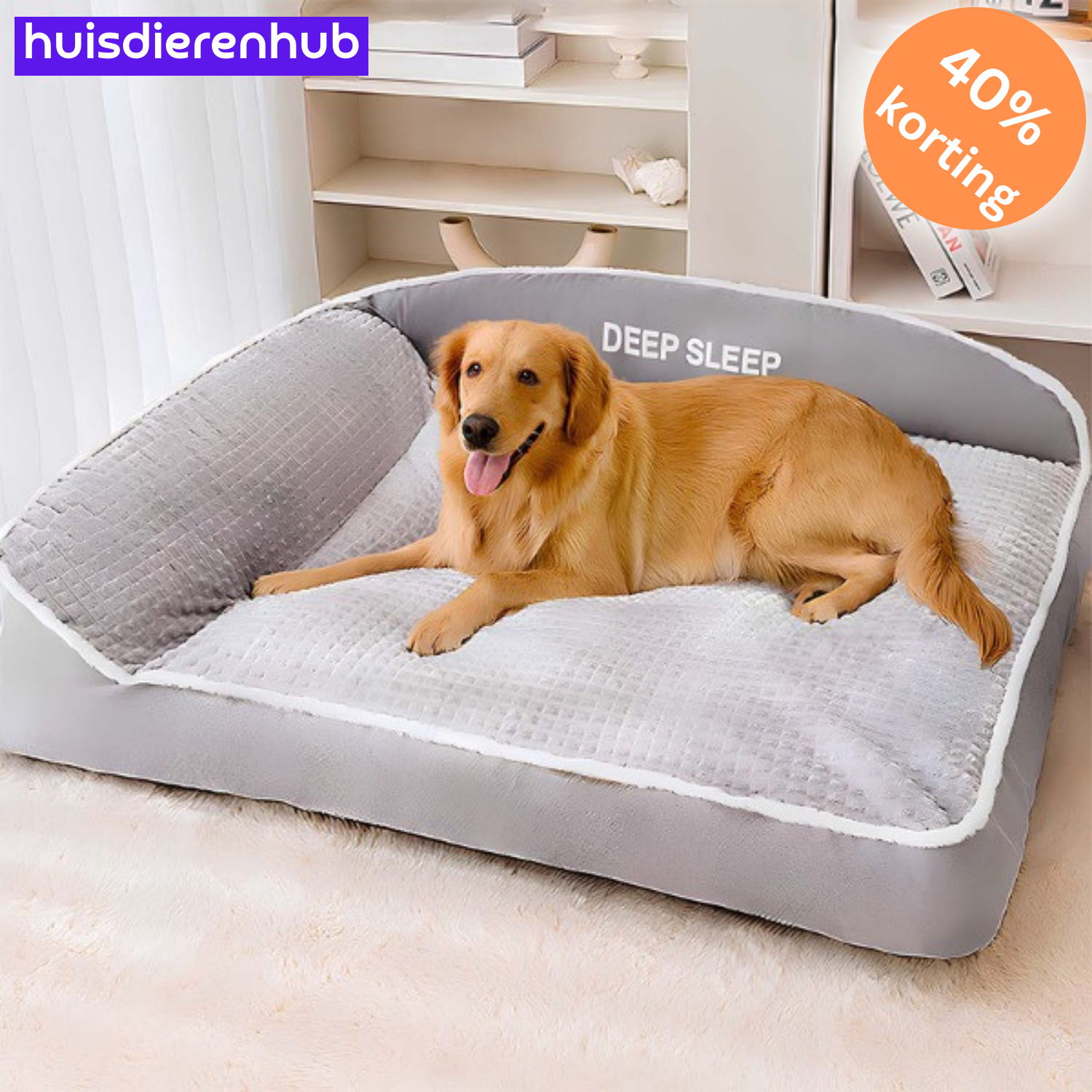 SleepyPaws™ | Premium Warm Kussenbed voor Grote Honden