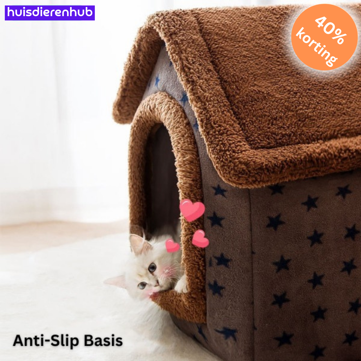 ComfyCave™ | Pluche & Gezellig Dierenhuis – De Beste Slaapplek voor je Huisdier